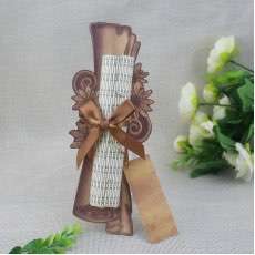 Vintage Print Wedding Invitations Scroll